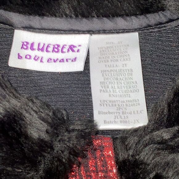 Blueberri Boulevard Red and Black Girls' Dress and Coat Set Size 2T - Picture 4 of 11